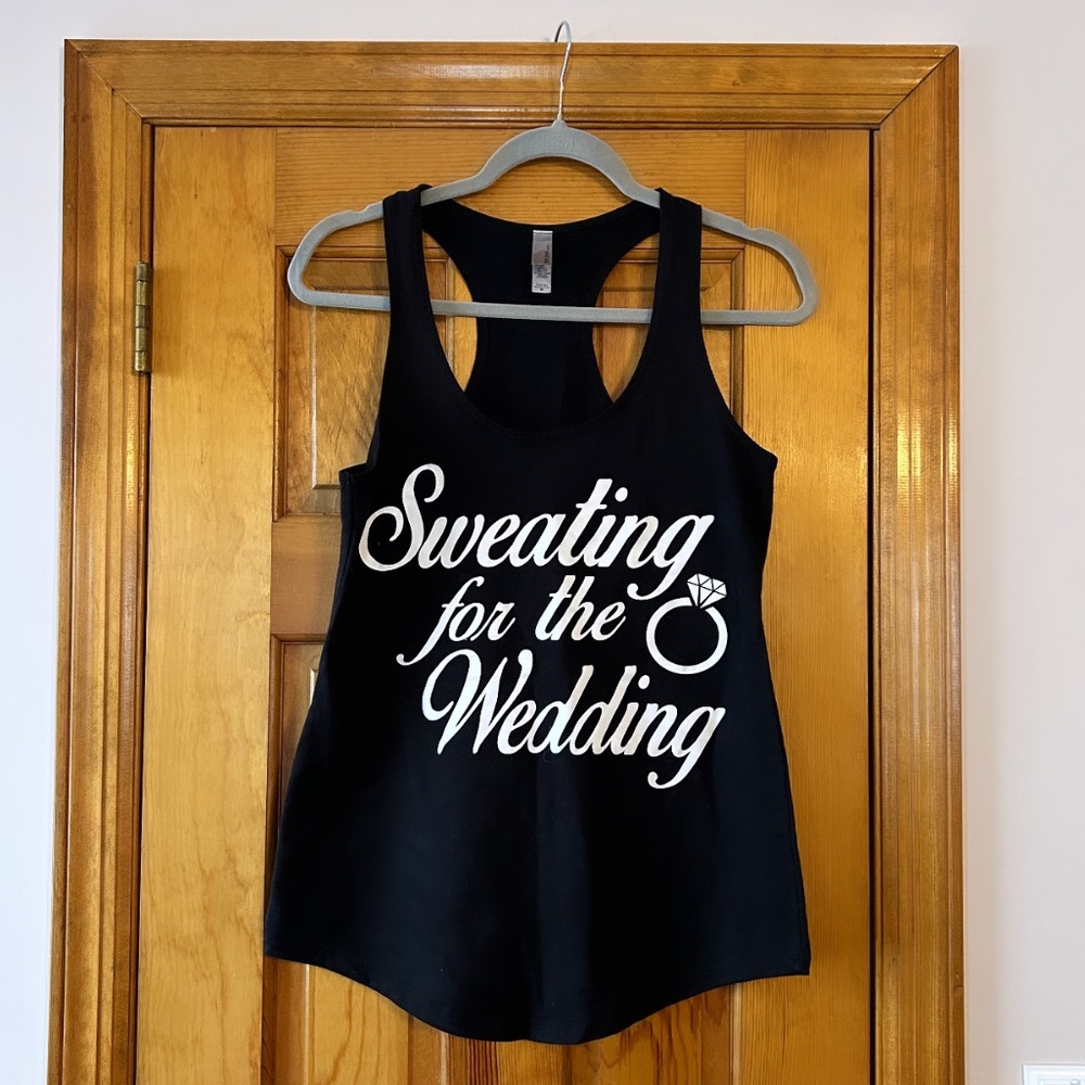 Sweating for the Wedding Racerback Tank